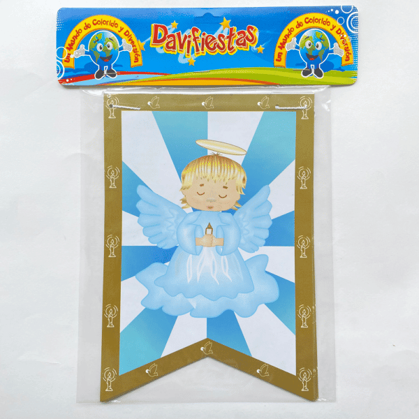 BANDERIN RECTANGULAR ANGEL AZUL