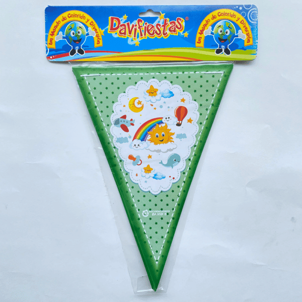BANDERIN TRIANGULAR NUBE VERDE