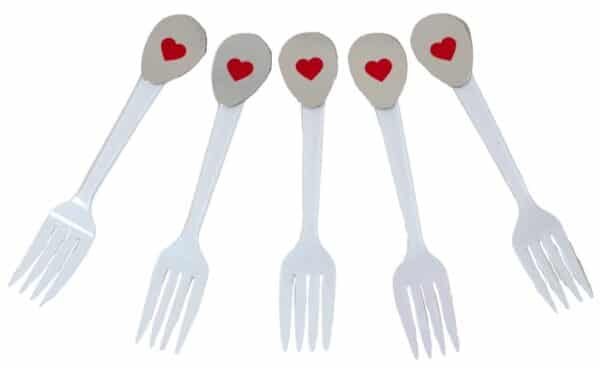 CUBIERTO X12 CORAZONES AMOR Y AMISTAD