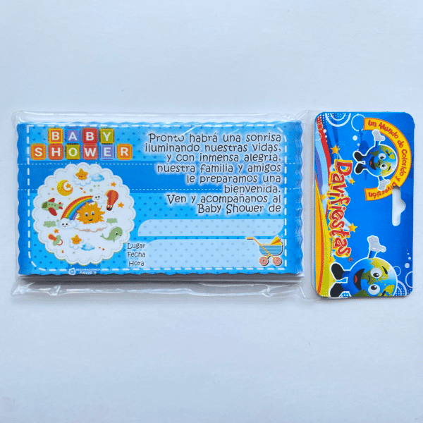 TARJETA LISA X12 NUBE AZUL