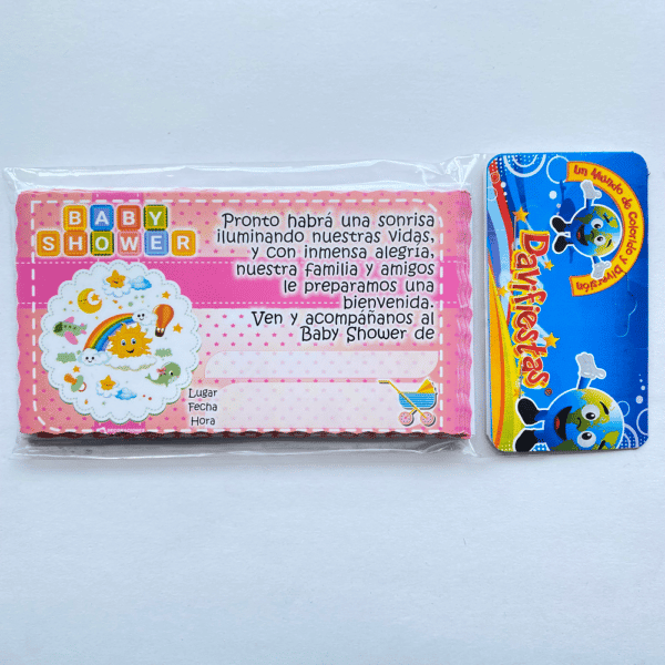 TARJETA LISA X12 NUBE ROSADO