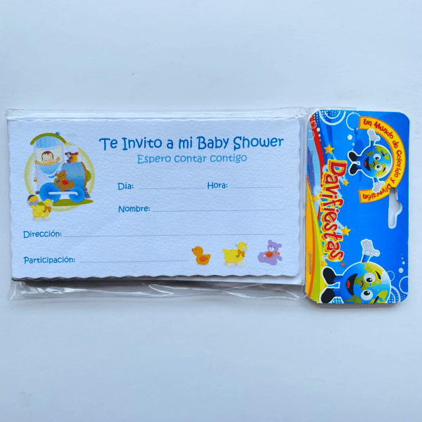 TARJETA LISA X12 TRENCITO AZUL