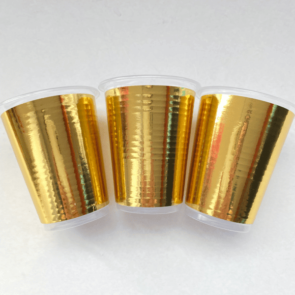 VASO METALIZADO LISO DORADO